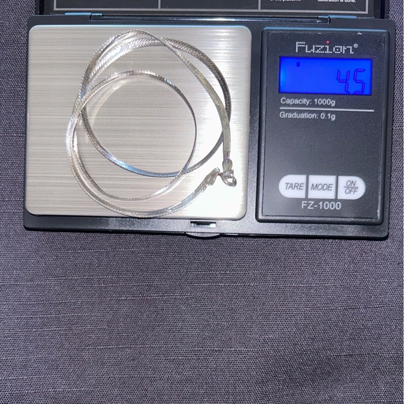 18” Sterling Silver Herringbone Chain Necklace - 525 from Italy - Picture 9 of 10